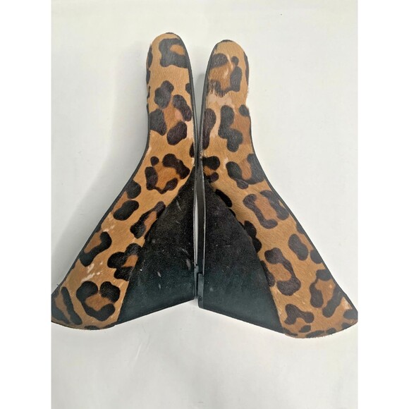 Stuart Weitzman Leopard Print Ponyhair Wedge Heels - Picture 6 of 9